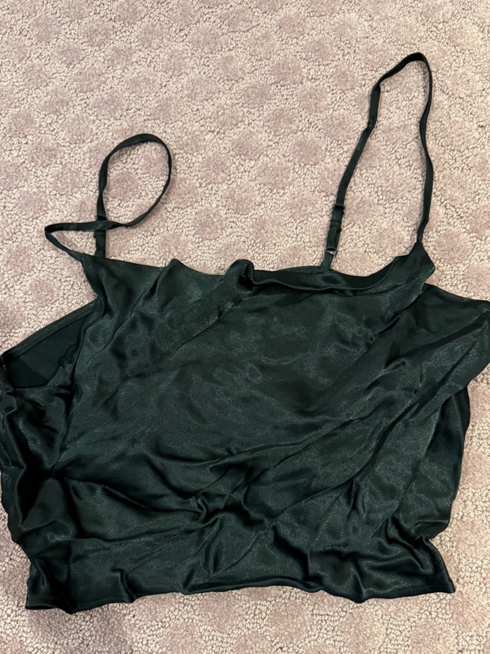 Zara Black Satin Cami Tank Top - Women's Slip Style